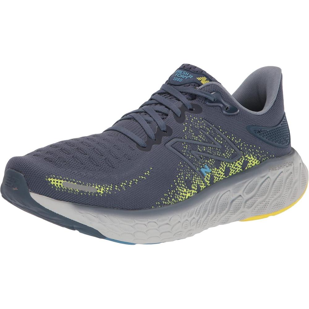 imageNew Balance Mens Fresh Foam 1080v6 Running ShoeVintage IndigoCosmic PineappleArctic Grey