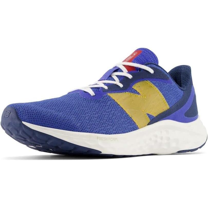 imageNew Balance Mens Fresh Foam Arishi V4Running ShoeMarine BlueHot Marigold