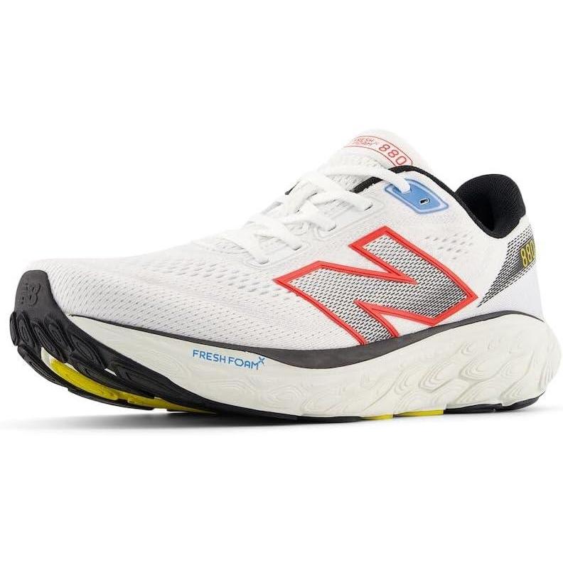 imageNew Balance Mens Fresh Foam X 880 V14 Running ShoeWhiteNeo FlameBlack