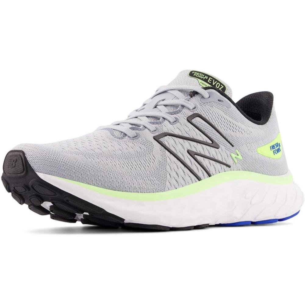 imageNew Balance Mens Fresh Foam X Evoz V3 Running ShoesAluminum GreyBlackBleached Lime Glo