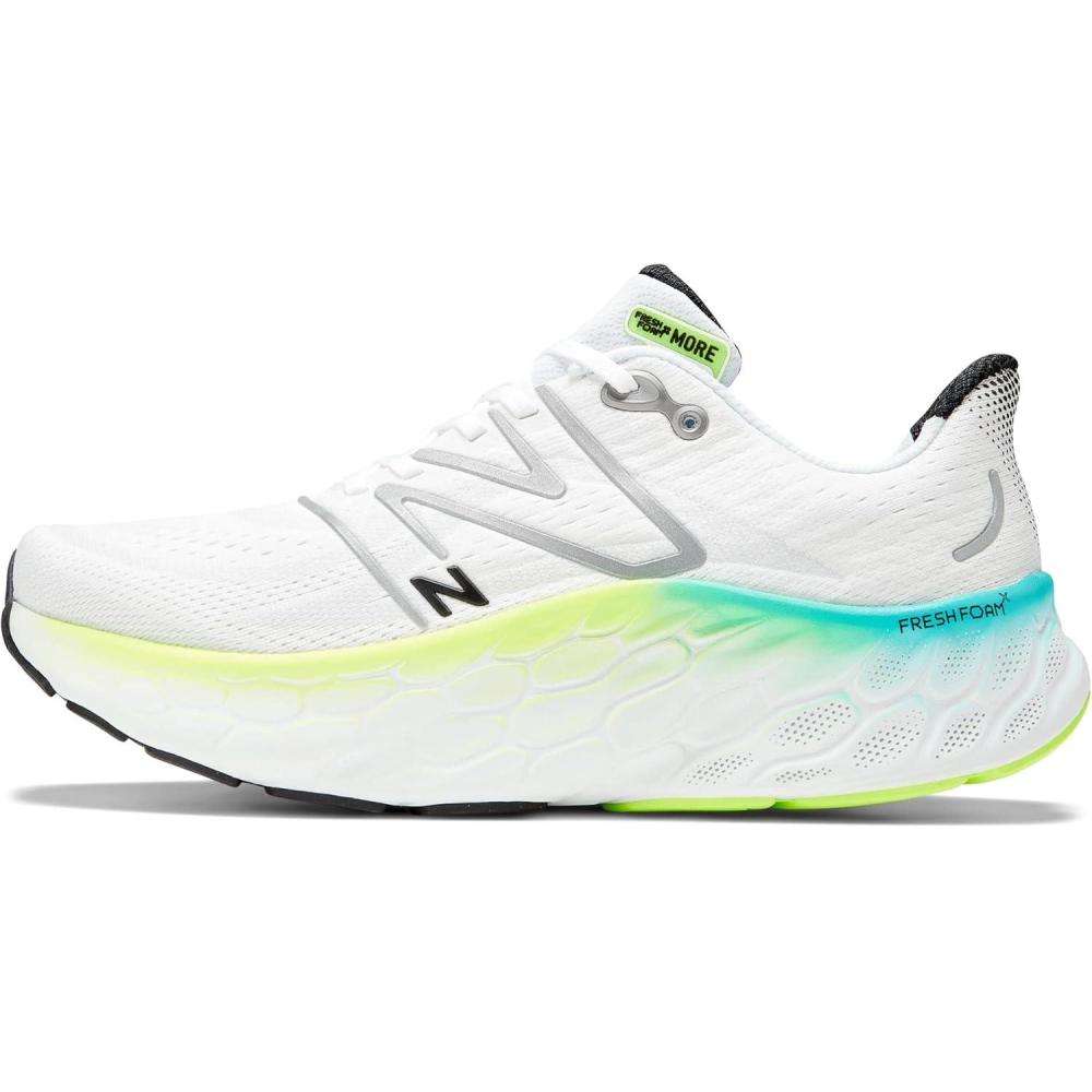 imageNew Balance Mens Fresh Foam X More V4WhiteElectric Teal