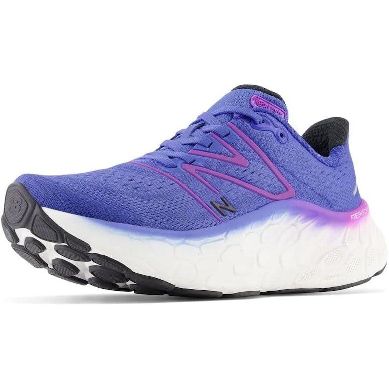 imageNew Balance Womens Fresh Foam X More V4 Running ShoeMarine BlueCosmic Rose