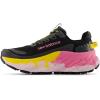 imageNew Balance Womens Fresh Foam X More Trail V3trail Running ShoeBlackGinger LemonReal Pink