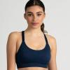 imageNew Balance 3 Pack Keyhole Sports Bras for Women Yoga Pilates Set Cami Moisture Wicking Sostn DeportivoBlackNavyBlue