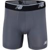 imageNew Balance Mens No Fly Boxer Brief Underwear with Jacquard Waistband Breathable Lightweight Moisture Wicking 3 PackLeadPigmentBlack