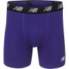 imageNew Balance Mens No Fly Boxer Brief Underwear with Jacquard Waistband Breathable Lightweight Moisture Wicking 3 PackLeadPrism PurpleSteel