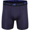 imageNew Balance Mens No Fly Boxer Brief Underwear with Jacquard Waistband Breathable Lightweight Moisture Wicking 3 PackLeadTeam NavyBlack