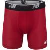 imageNew Balance Mens No Fly Boxer Brief Underwear with Jacquard Waistband Breathable Lightweight Moisture Wicking 3 PackTeam RedPigmentTeam Royal