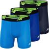 imageNew Balance Mens No Fly Boxer Brief Underwear with Jacquard Waistband Breathable Lightweight Moisture Wicking 3 PackPigmentBoltTeam Royal