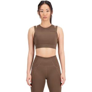 imageNew Balance Womens Shape Shield Crop BraDark Mushroom