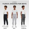 imageNew Balance Boys Fleece Jogger 3 Pack  Kids Soft Cotton Blend Fleece Sweatpants with Pockets Athletic Fit Sizes 420BlackGreyCharc