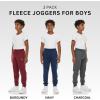 imageNew Balance Boys Fleece Jogger 3 Pack  Kids Soft Cotton Blend Fleece Sweatpants with Pockets Athletic Fit Sizes 420NavyBurgCharc