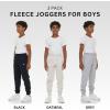 imageNew Balance Boys Fleece Jogger 3 Pack  Kids Soft Cotton Blend Fleece Sweatpants with Pockets Athletic Fit Sizes 420OatBlackGrey