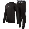 imageNew Balance Boys Performance Base Layer Set  2 Piece Athletic MoistureWicking Long Sleeve T Shirt and Tights Sizes 2T20Black Solid