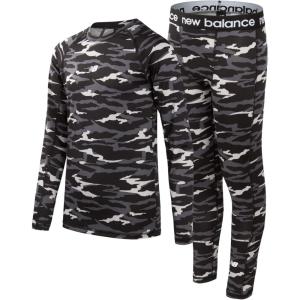 imageNew Balance Boys Performance Base Layer Set  2 Piece Athletic MoistureWicking Long Sleeve T Shirt and Tights Sizes 2T20Black Camo