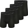 imageNew Balance Mens No Fly Mesh Jersey Boxer Brief Breathable Lightweight Moisture Wicking Underwear 4 PackBlackBlackBlackBlack