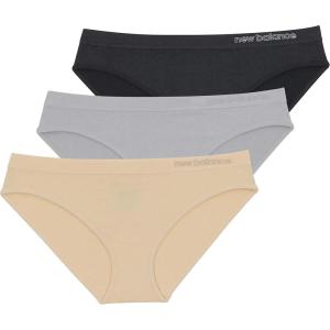 imageNew Balance Womens Ultra Comfort Performance Seamless Bikini Underwear 3 PackNudeBlackHirise