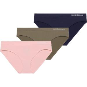 imageNew Balance Womens Ultra Comfort Performance Seamless Bikini Underwear 3 PackPink HazeNatural IndigoTrue Camo