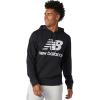 imageNew Balance mens Nb Essentials Stacked Logo Pullover HoodieBlack