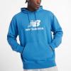 imageNew Balance mens Nb Essentials Stacked Logo Pullover HoodieBlue Agate