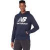 imageNew Balance mens Nb Essentials Stacked Logo Pullover HoodieEclipse