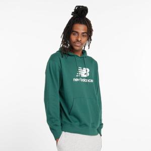imageNew Balance mens Nb Essentials Stacked Logo Pullover HoodieNightwatch Green