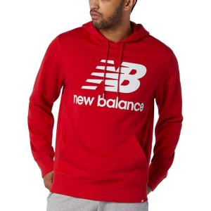 imageNew Balance mens Nb Essentials Stacked Logo Pullover HoodieTeam Red Inline