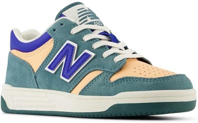 imageNew Balance UnisexChild 480 V1 LaceupNew SprucePeach BlossomTeam Royal