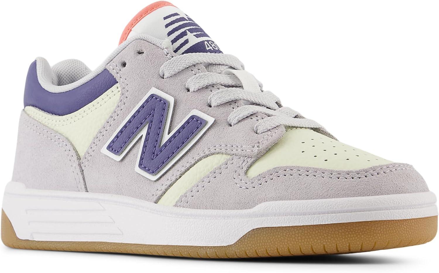 imageNew Balance UnisexChild 480 V1 LaceupPearl GreyMineralDream State