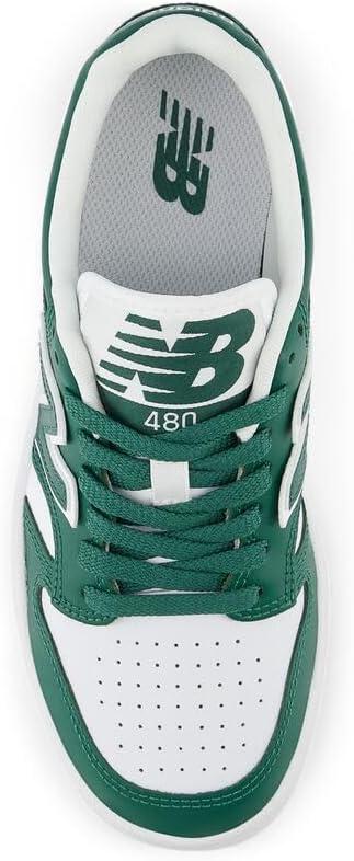 imageNew Balance UnisexChild 480 V1 LaceupTeam Forest GreenWhite