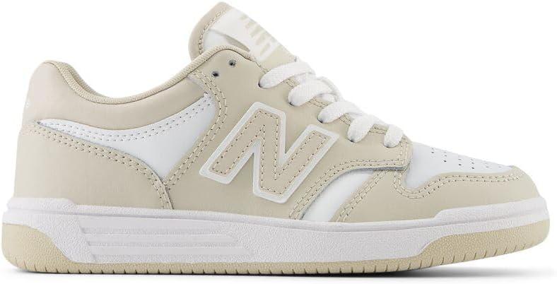 imageNew Balance UnisexChild 480 V1 LaceupTimberwolfWhite