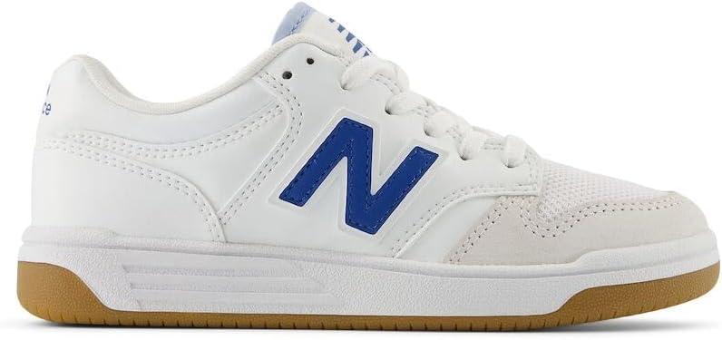 imageNew Balance UnisexChild 480 V1 LaceupWhiteBlue AgateGum