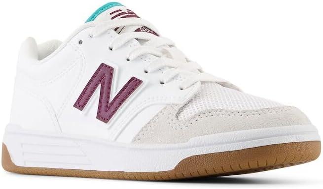 imageNew Balance UnisexChild 480 V1 LaceupWhiteNb Burgundy