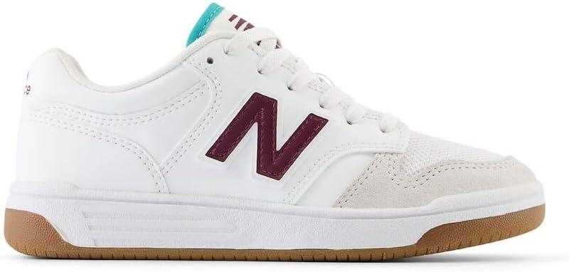 imageNew Balance UnisexChild 480 V1 LaceupWhiteNb Burgundy