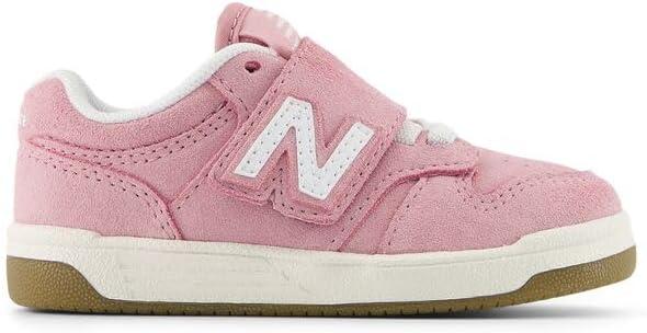 imageNew Balance UnisexChild 480 V1 LaceupWhitePink Taffy
