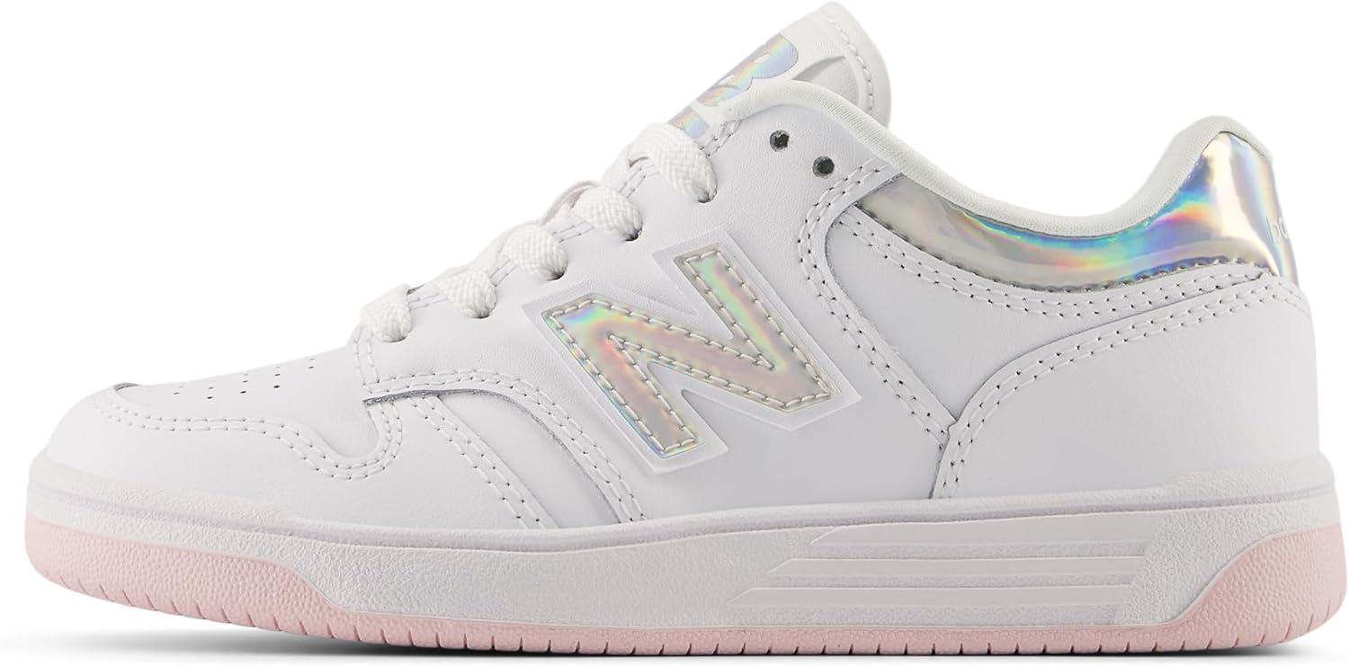 imageNew Balance UnisexChild 480 V1 LaceupWhiteRose Sugar