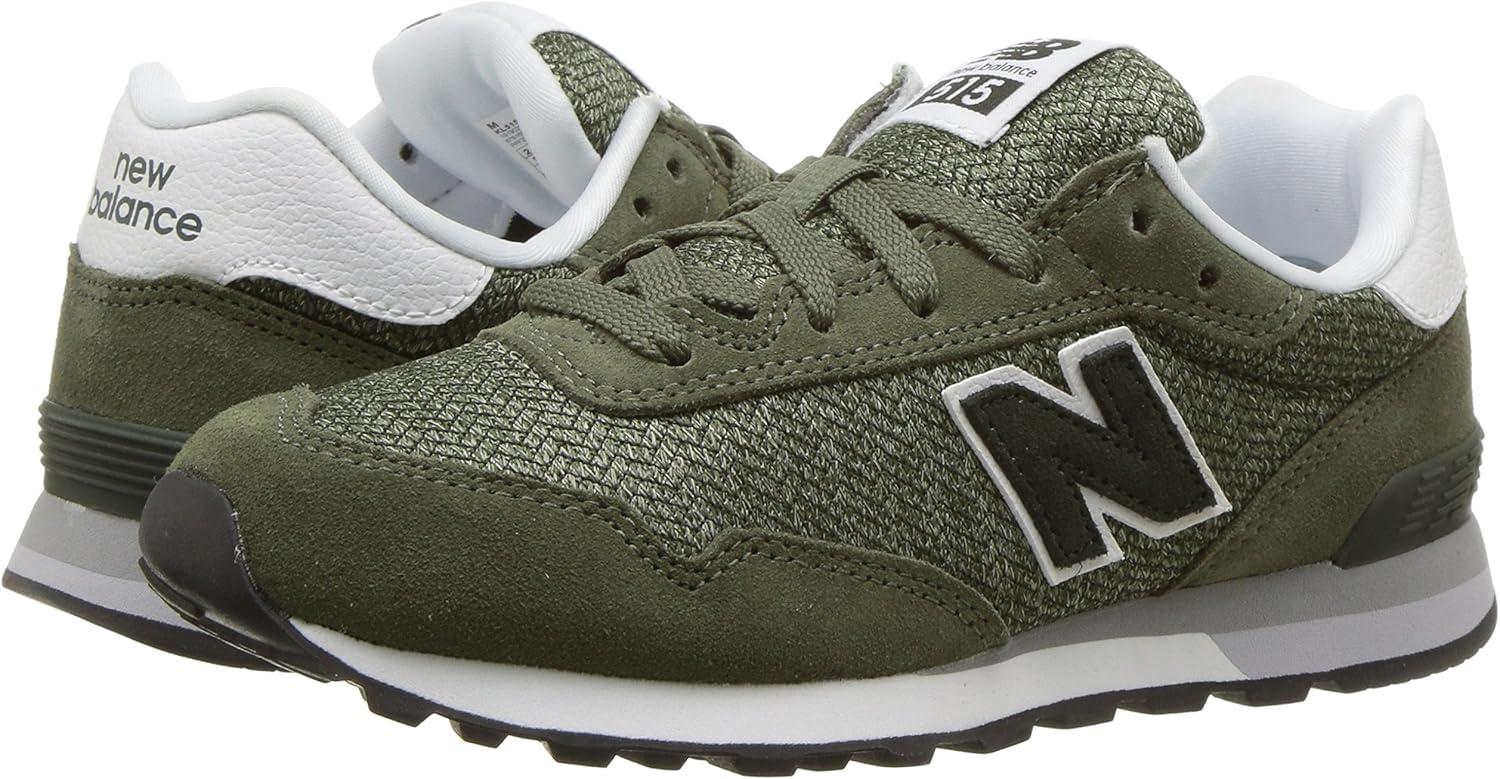 imageNew Balance UnisexChild 515 V1 LaceupDark Covert GreenRosin