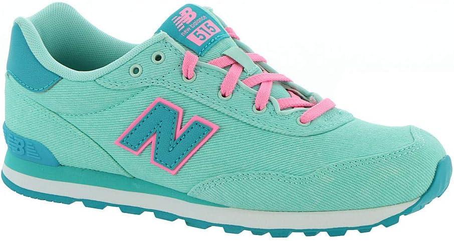 imageNew Balance UnisexChild 515 V1 LaceupLight TidepoolNeon Aqua Blue