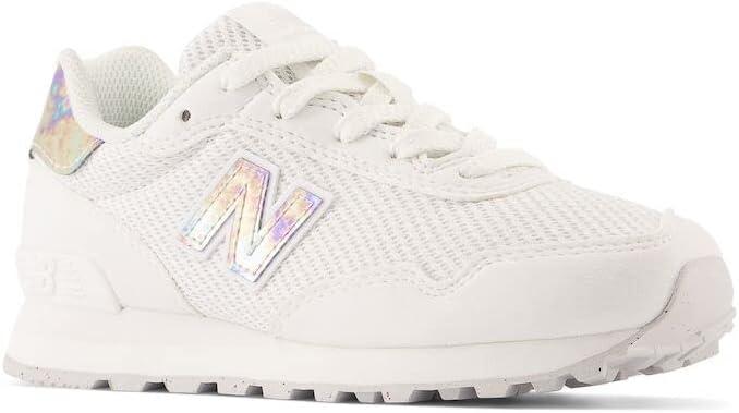 imageNew Balance UnisexChild 515 V1 LaceupReflectionGrey MatterWhite