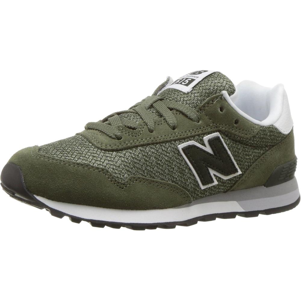 imageNew Balance UnisexChild 515 V1 LaceupDark Covert GreenRosin
