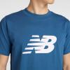 imageNew Balance Mens Sport Jersey Logo TShirtDark Shoreline Blue