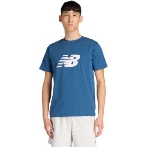 imageNew Balance Mens Sport Jersey Logo TShirtDark Shoreline Blue