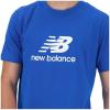 imageNew Balance Mens Essentials Stacked Logo TeeBlue Oasis