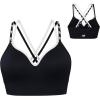 imageNew Balance Molded Cup Sports Bra for Women Athletic Workout Set Seamless Bra Sostn DeportivoBlack