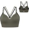imageNew Balance Molded Cup Sports Bra for Women Athletic Workout Set Seamless Bra Sostn DeportivoDark Olive
