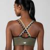 imageNew Balance Molded Cup Sports Bra for Women Athletic Workout Set Seamless Bra Sostn DeportivoDark Olive