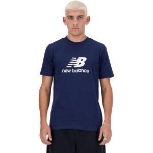 imageNew Balance Mens Essentials Stacked Logo TeeNb Navy