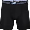 imageNew Balance Mens 6quot Performance No Fly Boxer Brief Underwear 4 PackBlackAzure PrintBlackHilite Print