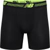 imageNew Balance Mens 6quot Performance No Fly Boxer Brief Underwear 4 PackBlackAzure PrintBlackHilite Print