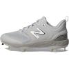 imageNew Balance Mens Fresh Foam X 3000 V6 Metal Baseball ShoesGreyWhite